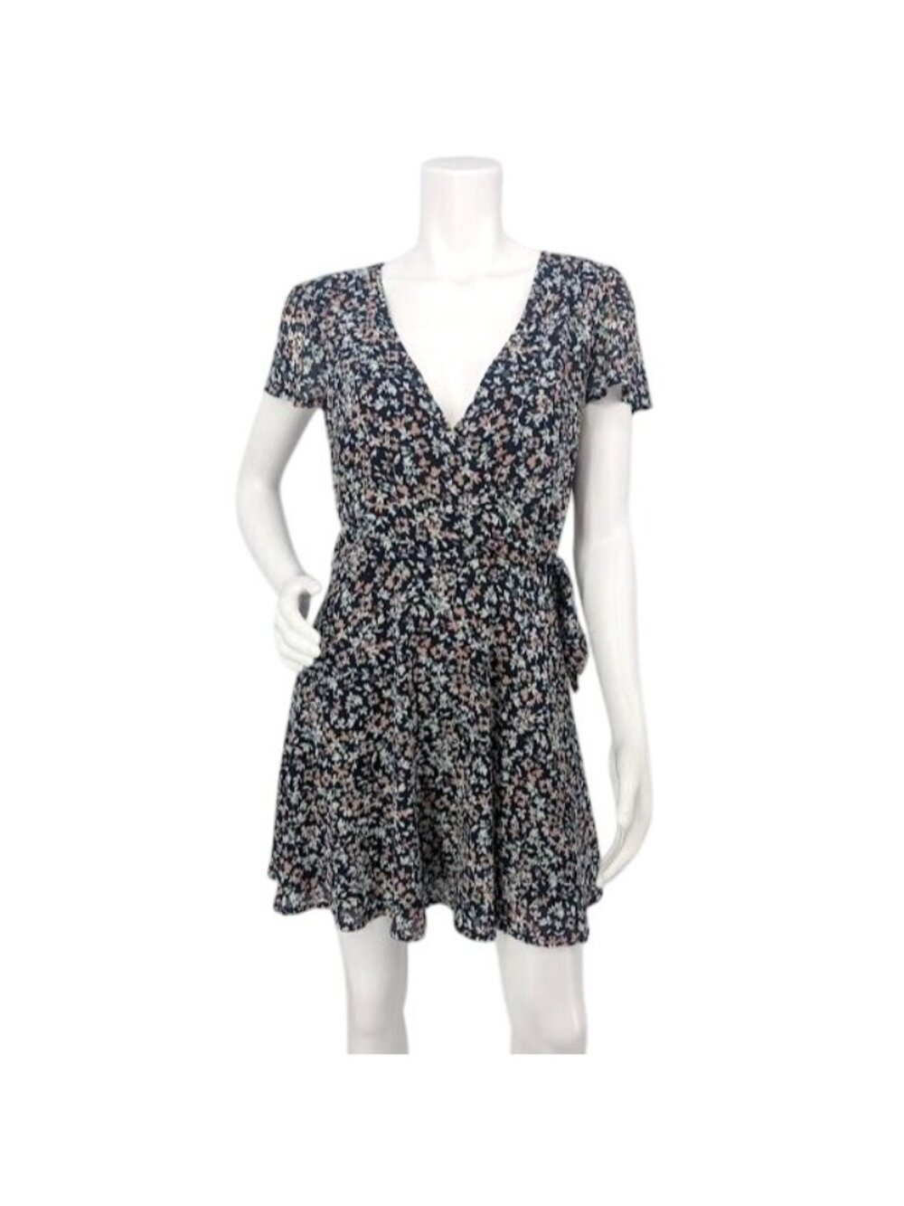 Abercrombie & Fitch Floral Mini Wrap Dress Romantic Y2K Festival Cottage Size Me